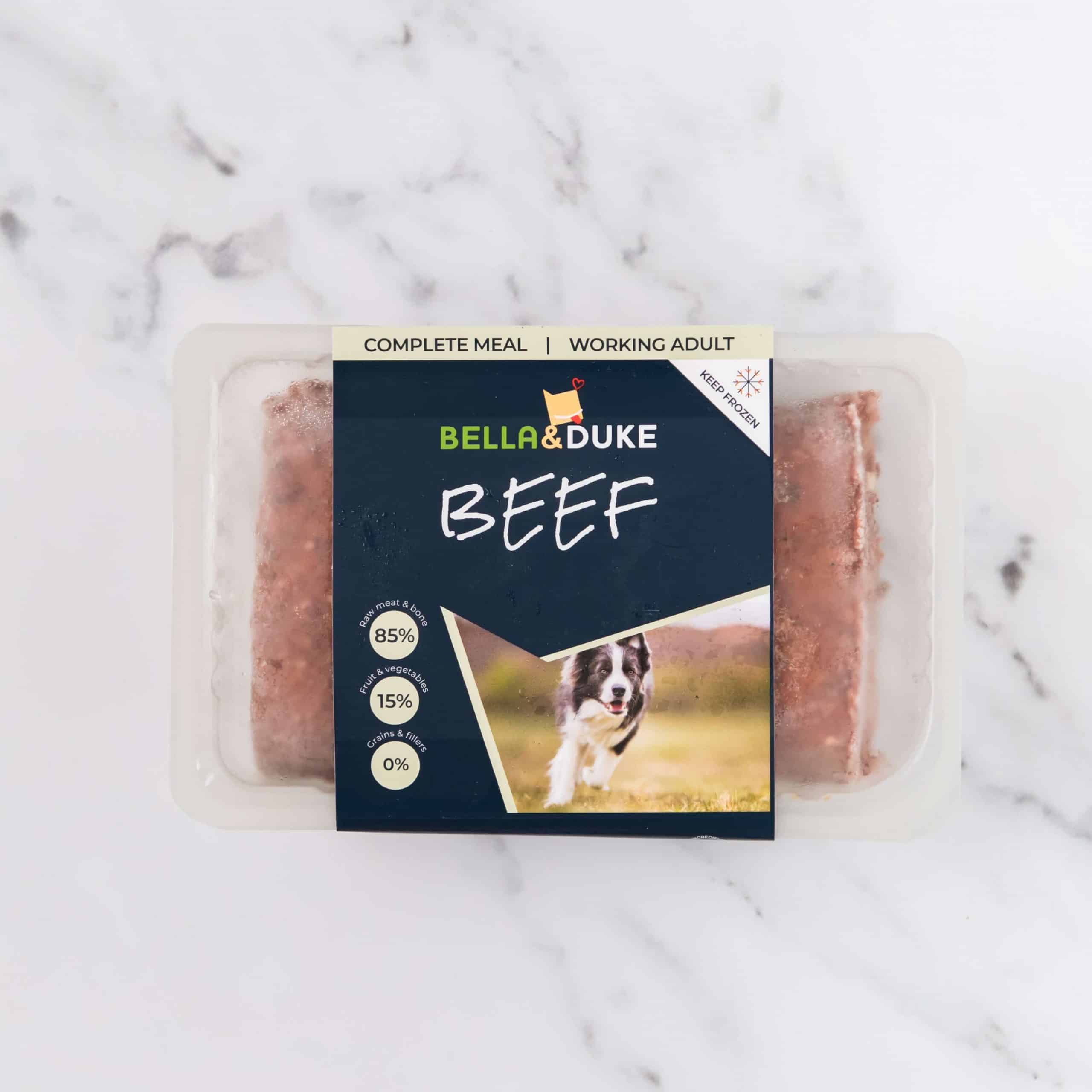 Buy Raw Beef Dog Food for Working Dogs Bella & Duke
